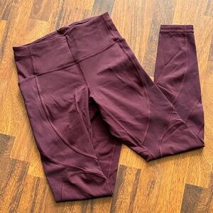 Lululemon Athletica Maroon Leggings